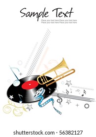 vector illustration of musical background