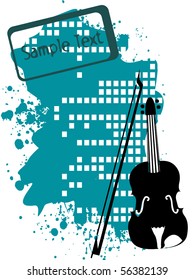 ilustración vectorial de fondo musical