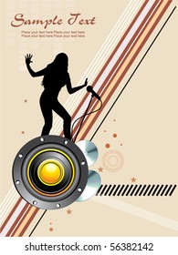 vector illustration of musical background
