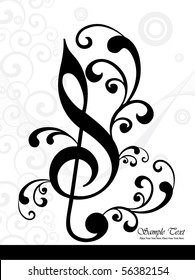 vector illustration of musical background