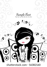 vector illustration of musical background
