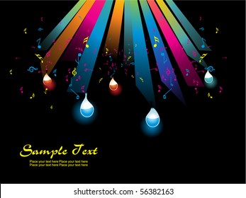 vector illustration of musical background