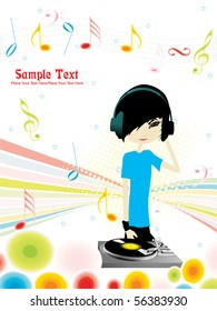 vector illustration of musical background