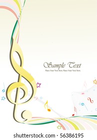 ilustración vectorial de fondo musical