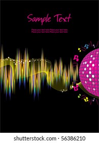 vector illustration of musical background