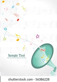 ilustración vectorial de fondo musical