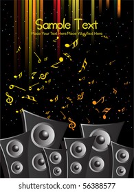 vector illustration of musical background