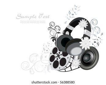 vector illustration of musical background