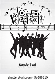 vector illustration of musical background