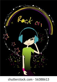 ilustração vetorial do fundo musical