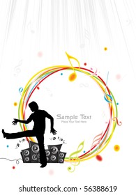 vector illustration of musical background