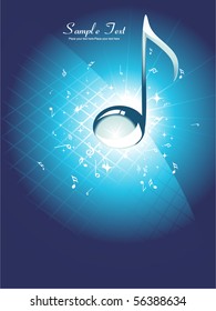 Vektorgrafik auf musikalischem Hintergrund