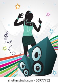 ilustración vectorial de fondo musical