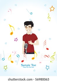 ilustración vectorial de fondo musical