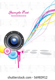 vector illustration of musical background