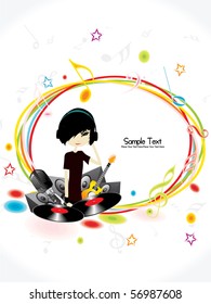 vector illustration of musical background