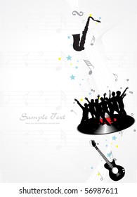 vector illustration of musical background