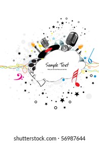 ilustración vectorial de fondo musical