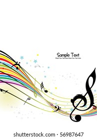 vector illustration of musical background