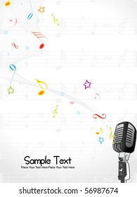 vector illustration of musical background