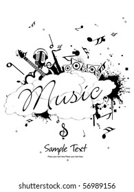 vector illustration of musical background