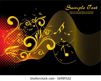 vector illustration of musical background