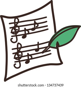 Vector illustration of a musical composition