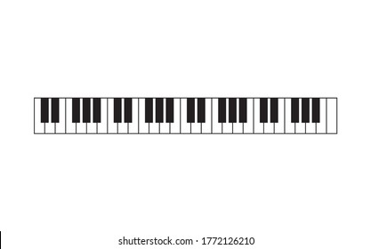 Black White Piano Keys Flat Style Stock Vector (Royalty Free ...