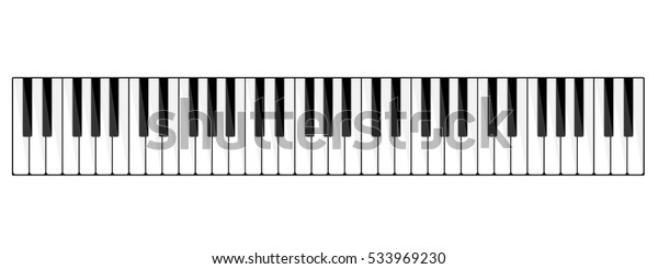 Vector illustration. Musical flat background.\
Piano key, keyboard. Melody.\
Instrument.