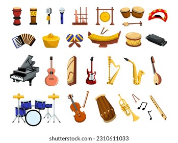 Vector Illustration Musical Instrument Collection