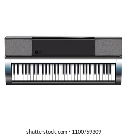 Vector illustration of a musical instrument. Electronic piano - synthesizer.