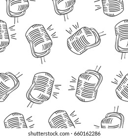 Vector illustration musical instrument pattern collection stock
