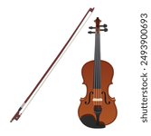 Vector Illustration of Musical Instrument Violin