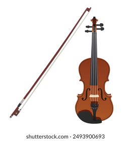 Vector Illustration of Musical Instrument Violin