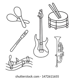 Music Instruments Silhouette Vector Check Out Stock Vector (royalty 