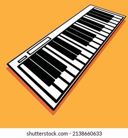 vector illustration of a musical keyboard 