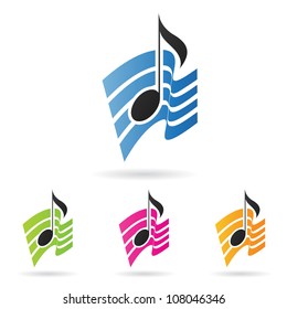 Vector illustration of a musical note