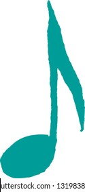 Vector illustration of a musical note