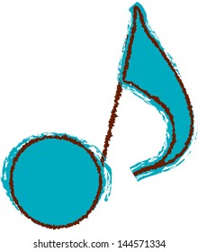 Vector illustration of a musical note