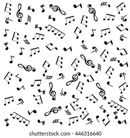 vector illustration of a musical note background