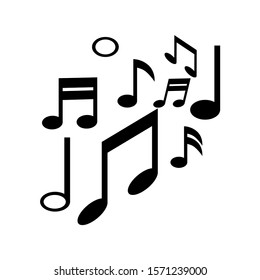 Vector illustration of a musical note on a white background