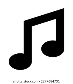 Ilustración vectorial de la nota musical sobre fondo blanco