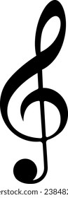 vector illustration of a musical note on a transparent background