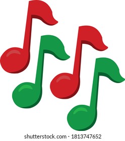 Vector illustration of musical notes