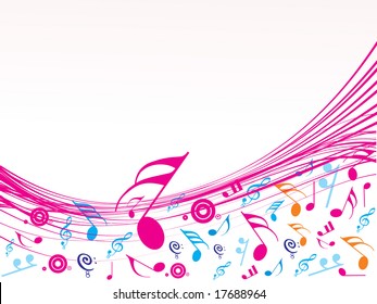 Vector illustration of Musical Notes. ideal for background!