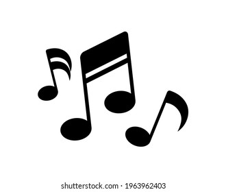 Vector illustration of musical notes on white background