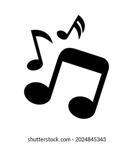 Vector illustration of musical notes on white background