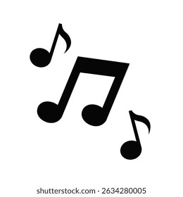 Ilustración vectorial de notas musicales sobre fondo blanco