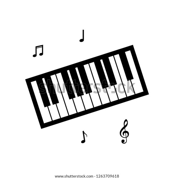 Rizo sitio veinte Teclado plano de piano abstracto con: vector de stock (libre de regalías)  695798329 | Shutterstock