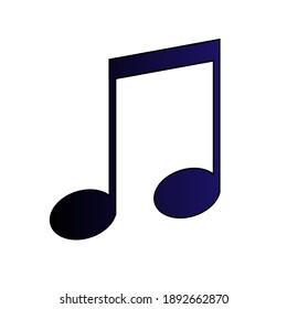 Vector illustration of musical tune for icons, logos, or other purposes. Simple flat vector design